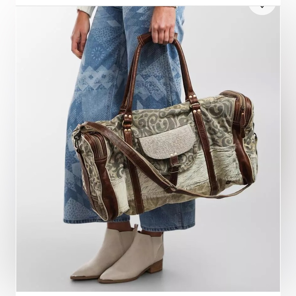 Myra Duffel Traveller Bag NWT
Floral Print & Hair On